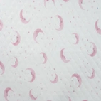 Quiltad jersey - Måne, rosa