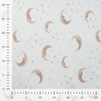 Quiltad jersey - Måne, Sand