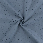 Muslin tyg - Prick & folie, jeans