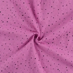 Muslin tyg - Prick & folie, fushia