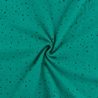Muslin tyg - Prick & folie, emerald