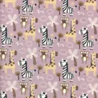 Trikåtyg - Cute Safari, Old Pink