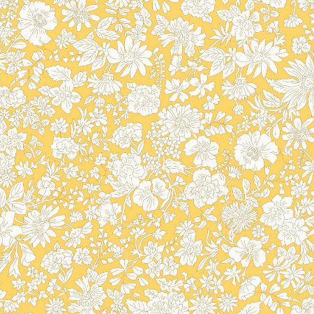 Liberty | Bomullstyg ,Vävt - Emily Blossom, gul - extra bred