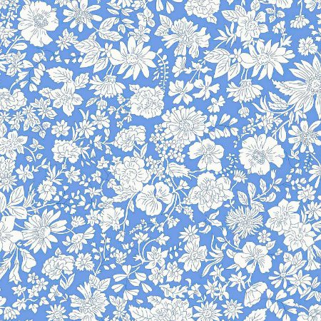 Liberty | Bomullstyg ,Vävt - Emily Blossom, klarblå - extra bred