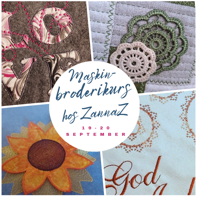 Älska Maskinbroderi - Fortsättningskurs 3 | 19-20/9-26