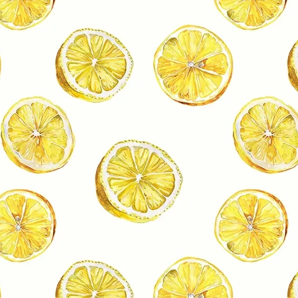 Trikåtyg - Citroner