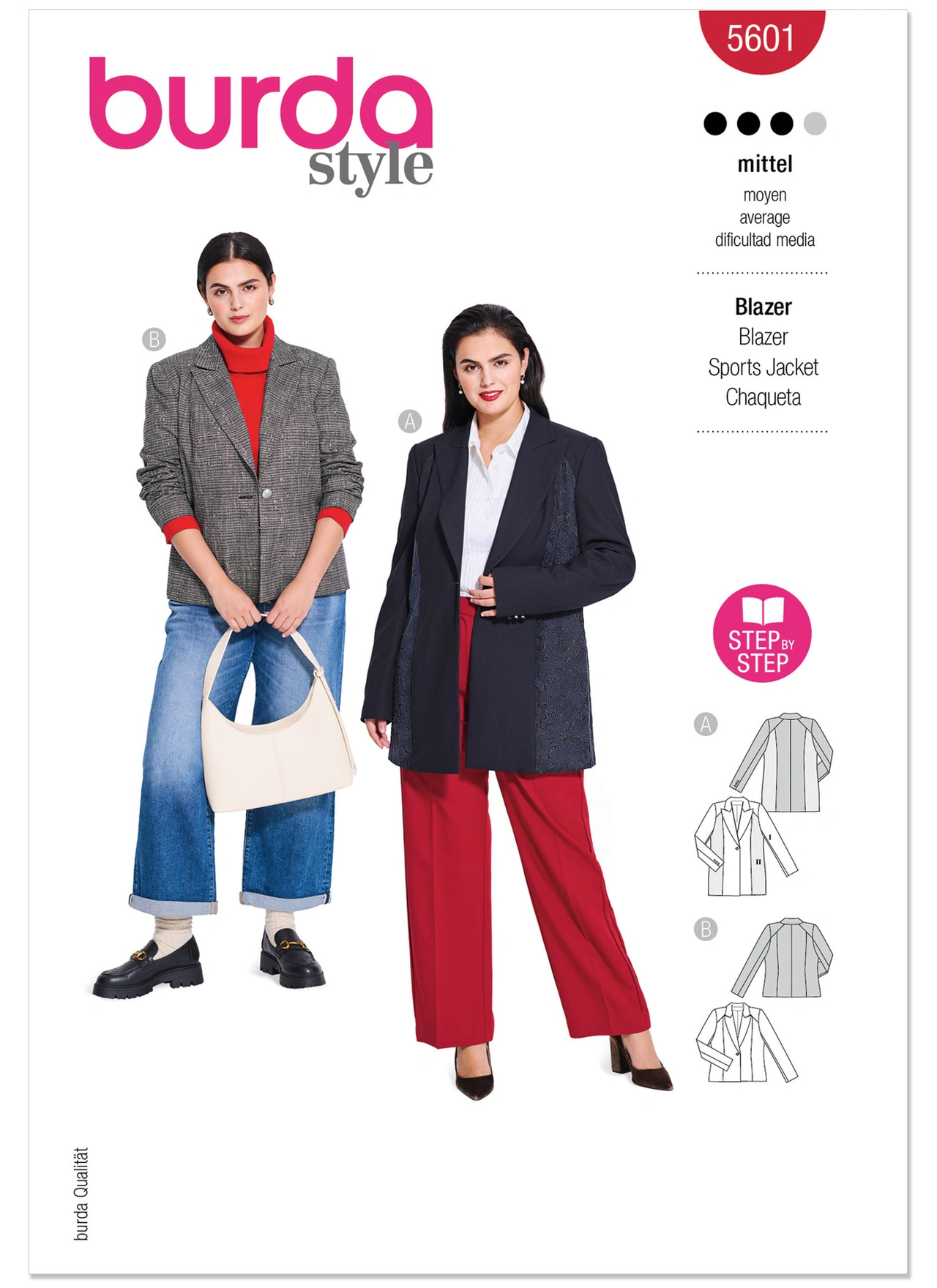 Burda. 5601 - Misses' Jackets