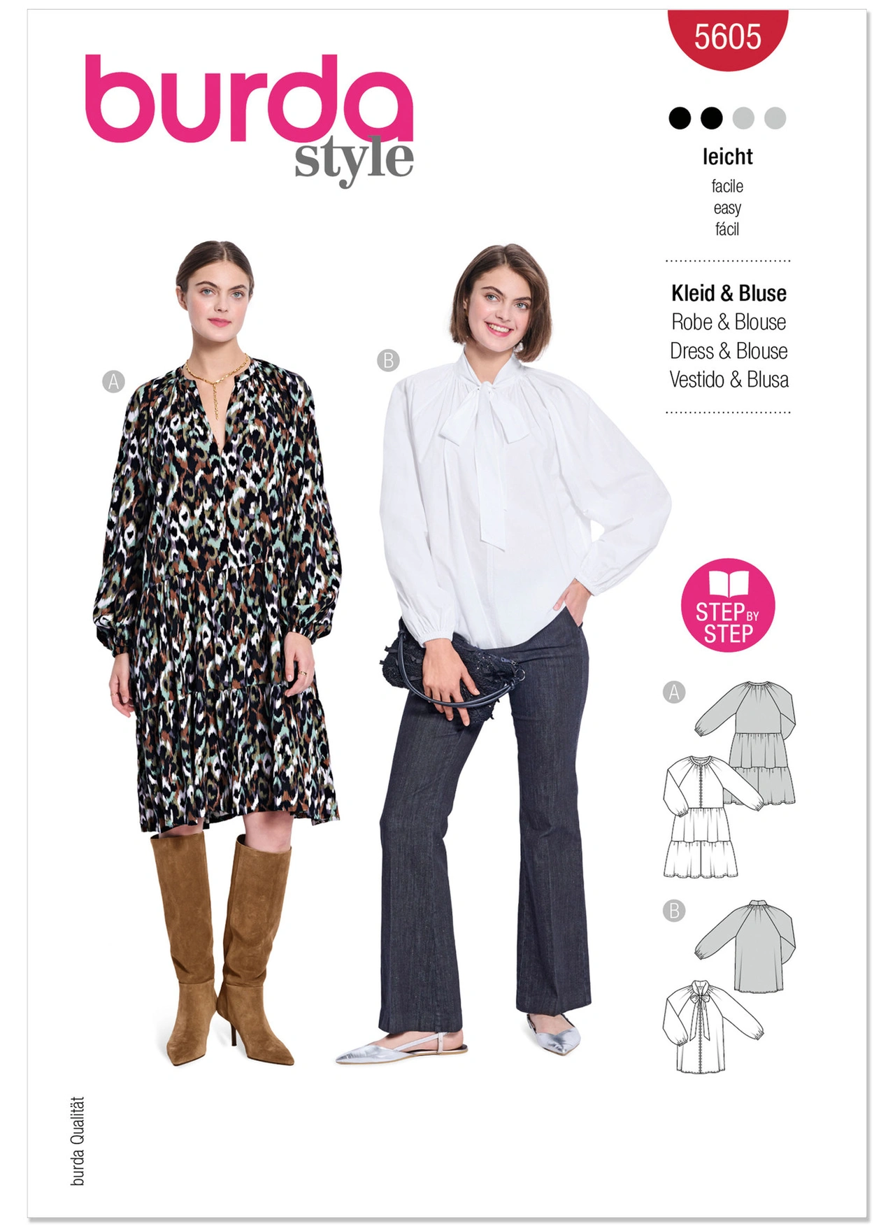 Burda. 5605 - Misses' Dress and Blouse