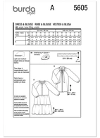 Burda. 5605 - Misses' Dress and Blouse