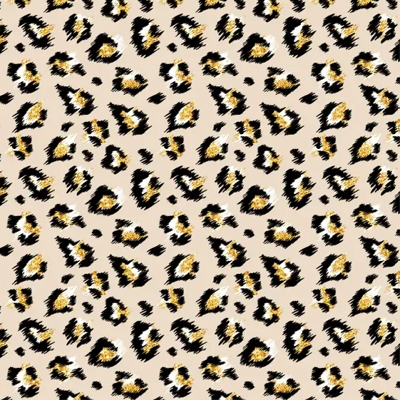 French terry | Glitter Leoprint