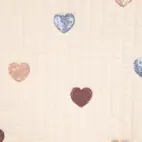 Vadderat/Quiltat - Glitter hjärtan