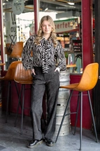 Crinkled viscose - zebra