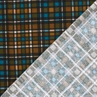 Flanell - Rutig, brun