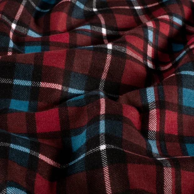 Flanell - Rutig, röd