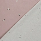 Flanell - Blommor, rosa