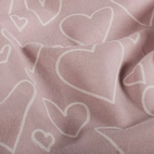 Flanell - Hjärtan, rosa