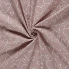 Flanell - Hjärtan, rosa