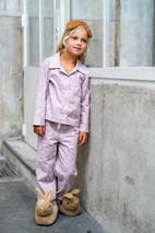 Flanell - Hjärtan, rosa
