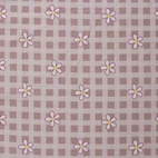Flanell - rutan & blommor, rosa