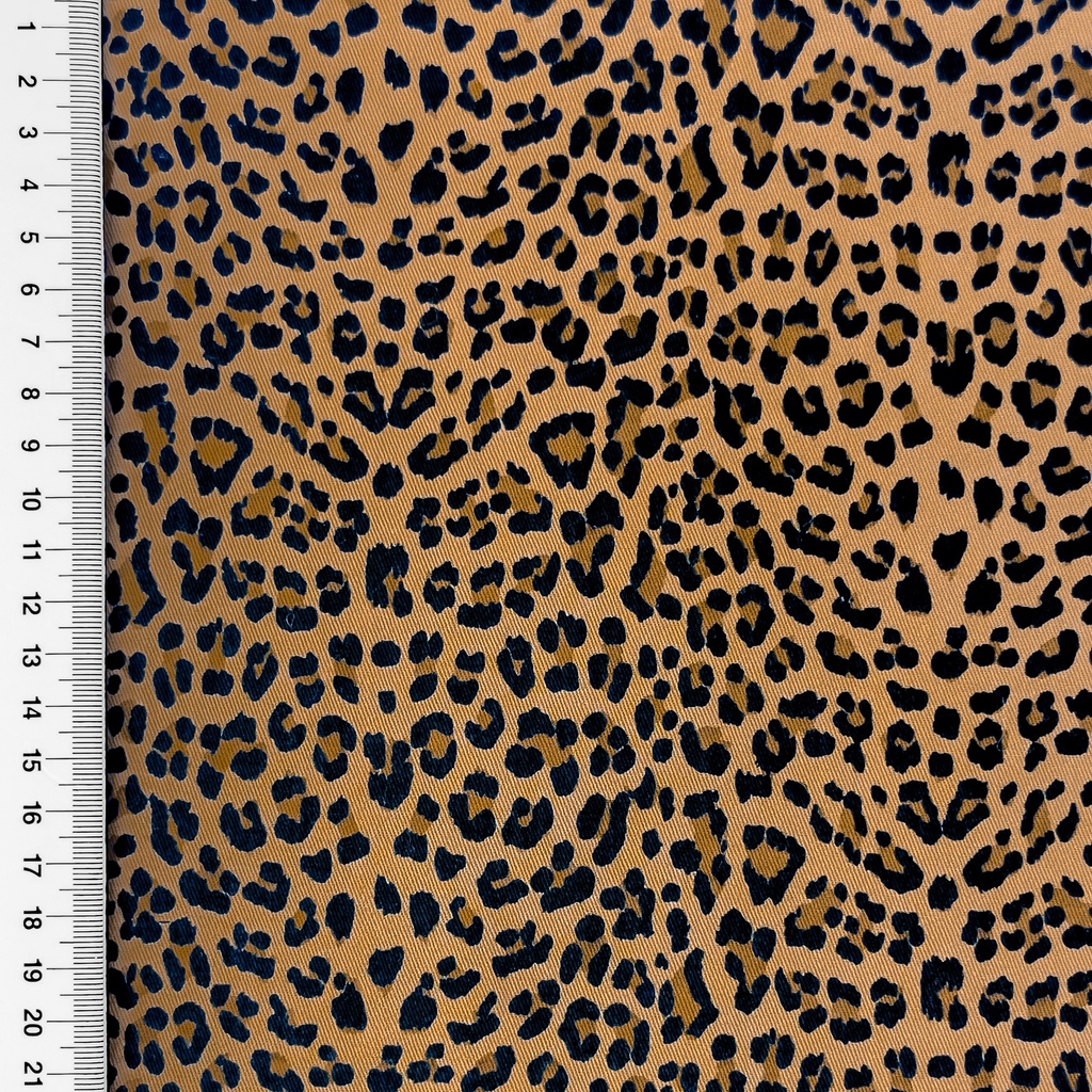 Jeans, Stretch - Leopard Ljusbrun