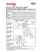 Burda 5602 - Kavaj - Dam
