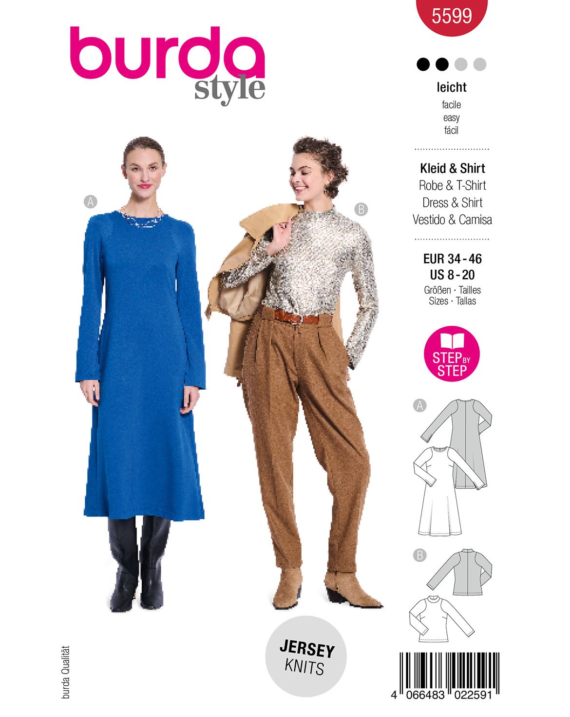 Burda 5599 - Klänning & Topp - Dam
