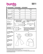 Burda 5611 - Sjal & Väska - Accessoarer