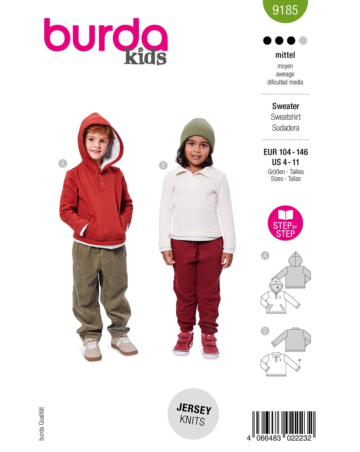 Burda 9185 - T-shirt - Children