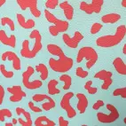 Konstläder, Cherry Picking - Leoprint, mint