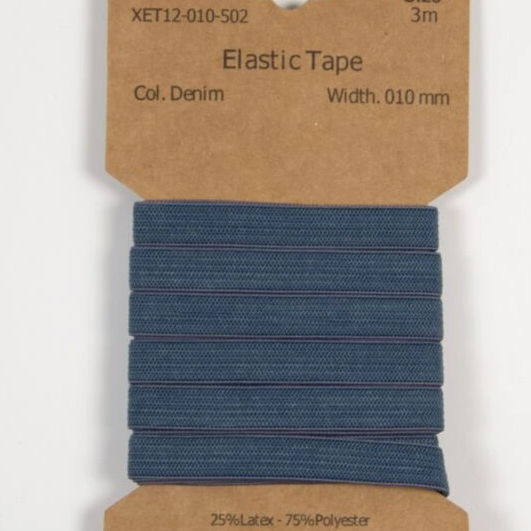 10mm - Resår, 3m - Denim