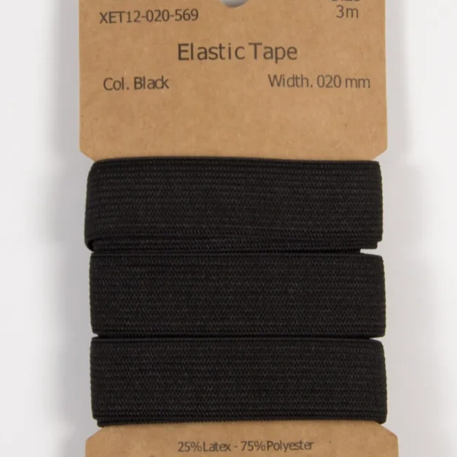 Black 20mm - Resår, 3m