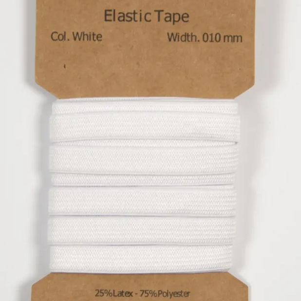 White 10mm - Resår, 3m
