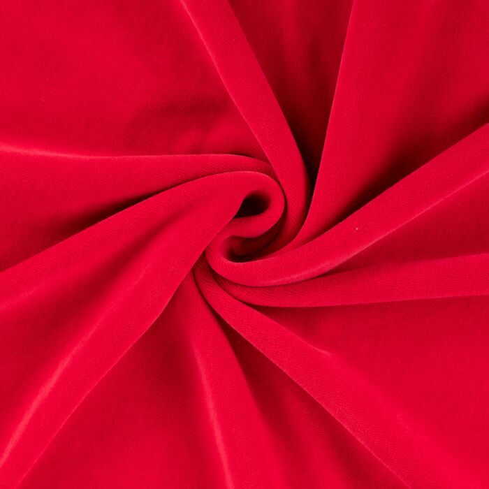 Velour/Plysch - bright red